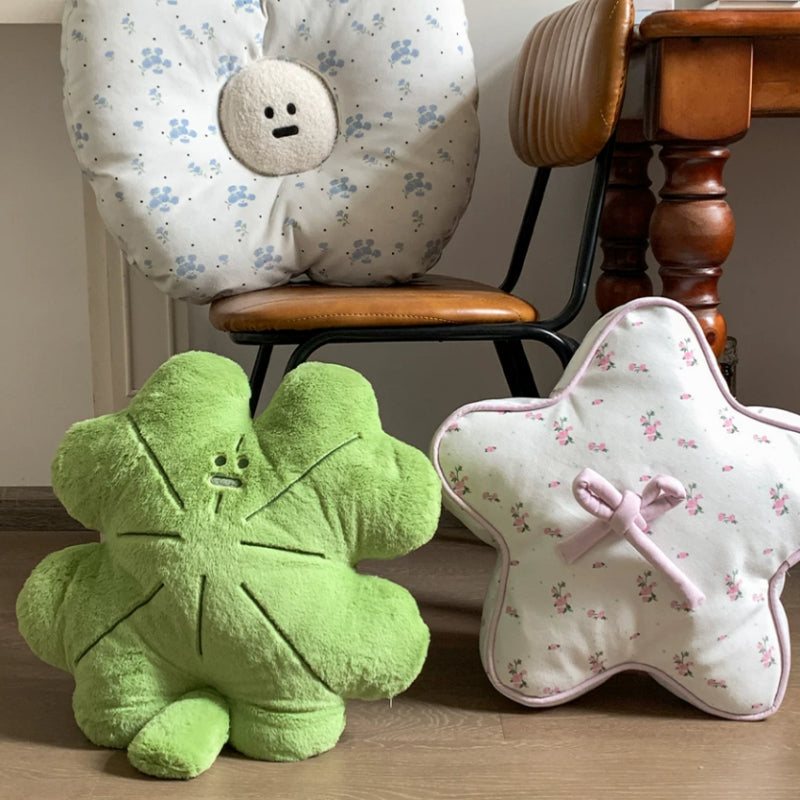 Lucky Charm-shaped Throw Pillow Lumbar Support Cushion Seat Cushion Backrest Pad
