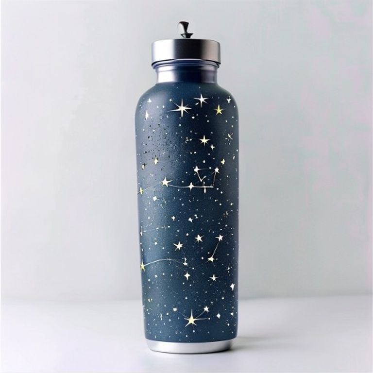 Celestial Constellation Custom Water Bottle - Personalized Star Map Design