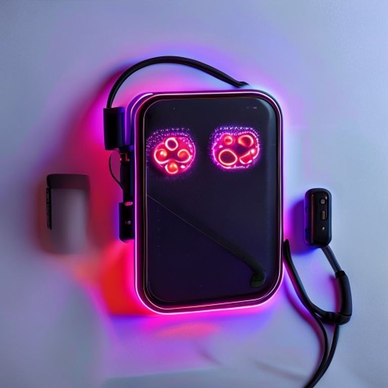 Neon Cyber LED Display Charging Case Earbuds with Touch Controls