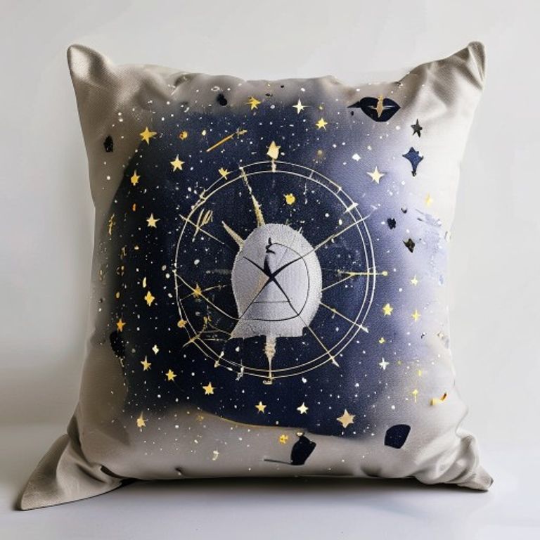 Celestial Zodiac Constellation Printed Cushion Cover