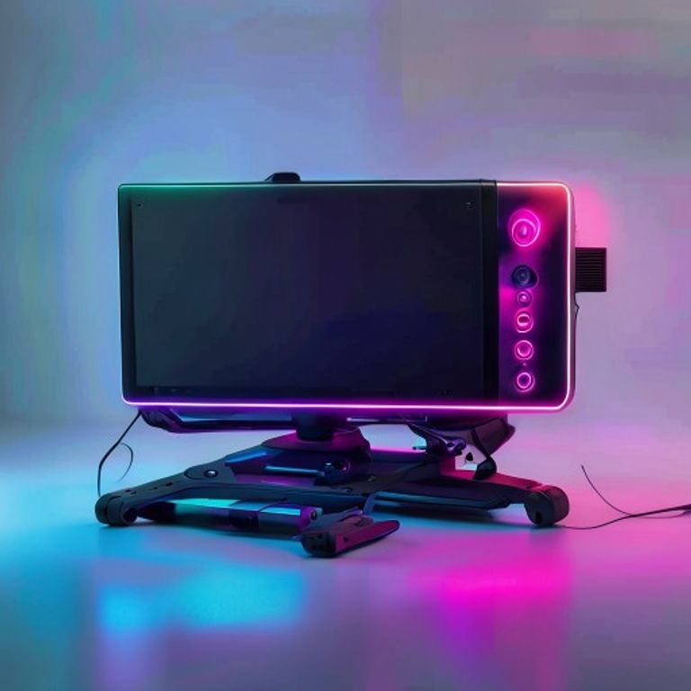 MiniBeam HD Portable Gaming Projector - Neon Cyberpunk Edition