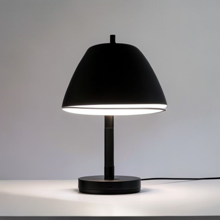 Minimalist Smart LED Desk Lamp with Voice Control - Modern Black