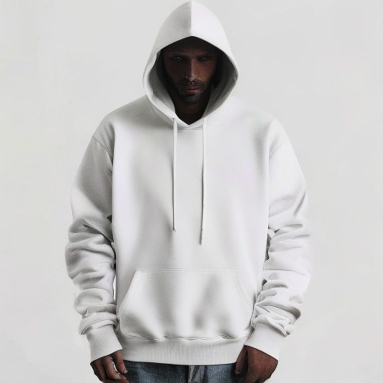 Cosmic Minimalist Printed Hooded Sweatshirt