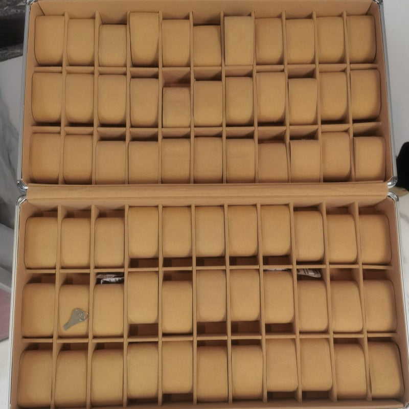 Large-capacity Portable Aluminum Alloy Watch Box