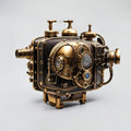 Steampunk Real-Time Language Translator Device with Vintage Brass Casing