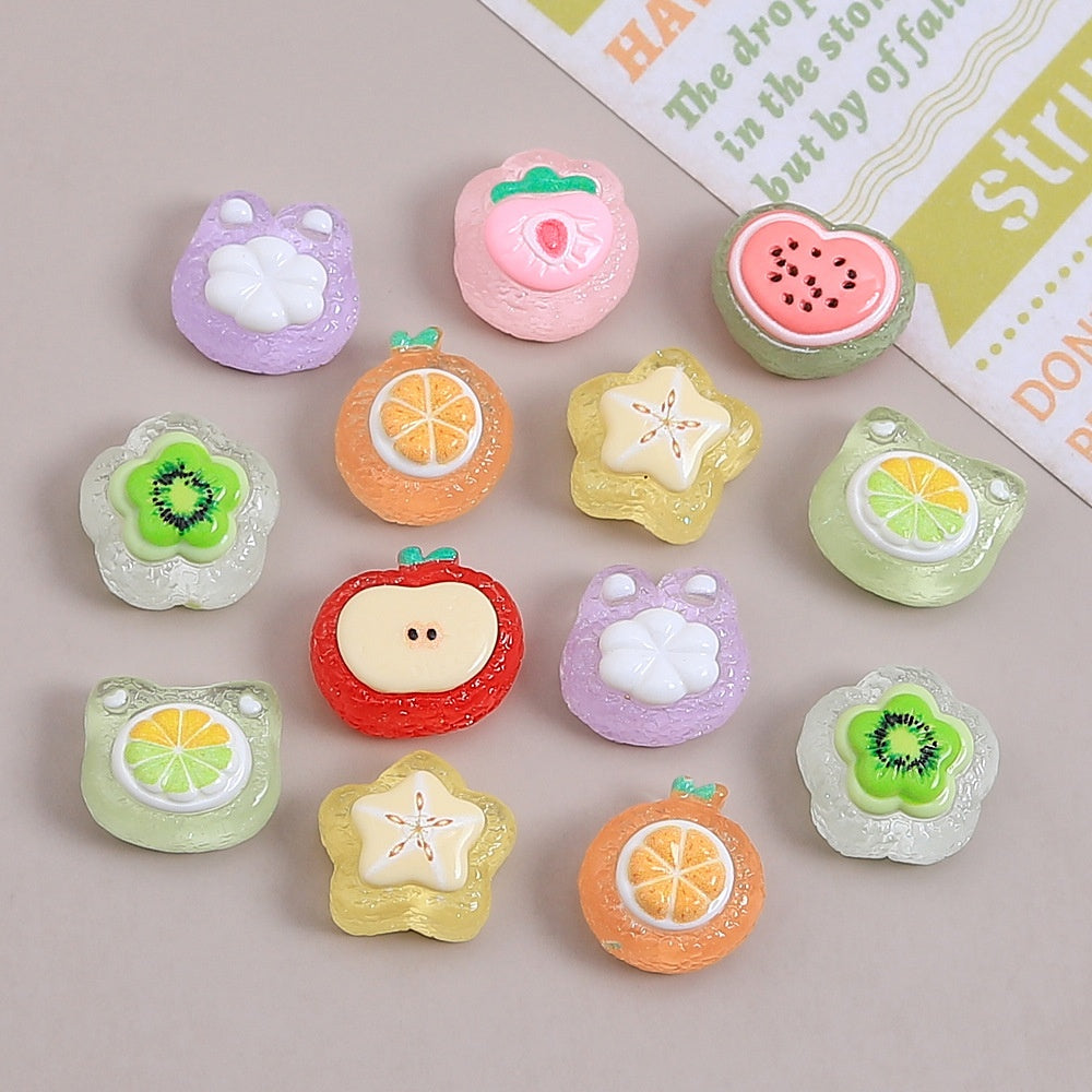 Cartoon Mini Ice-clear Fruit Handmade DIY Cream Glue Resin