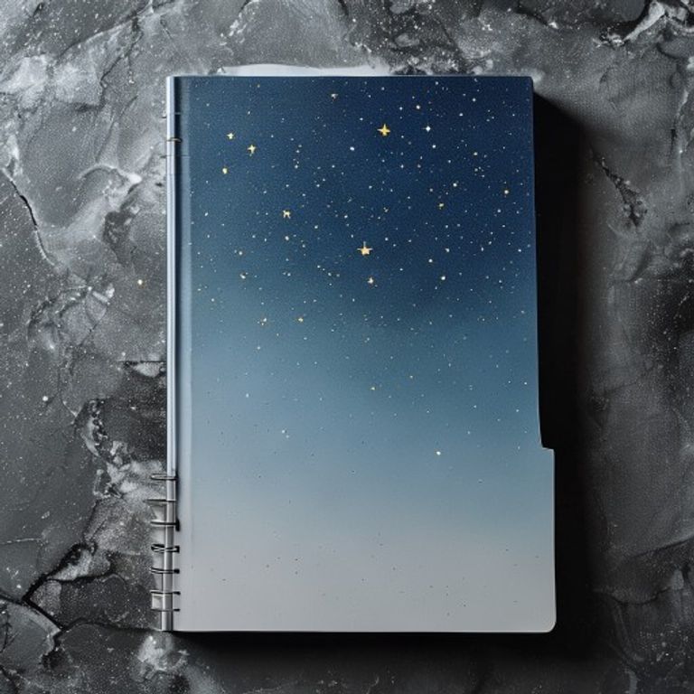 Celestial Night Sky Personalized Hardcover Notebook with Custom Name