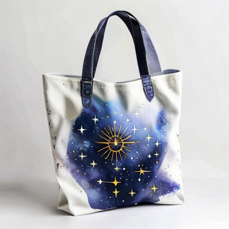 Custom Celestial Zodiac Tote Bag - Personalized Constellation Design
