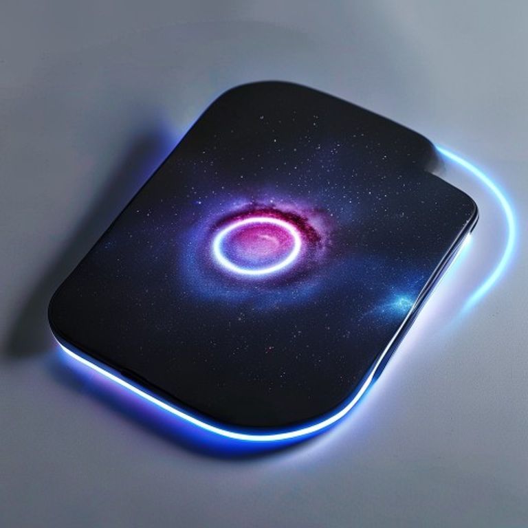 Midnight Galaxy Fast Wireless Charging Pad with LED Ring
