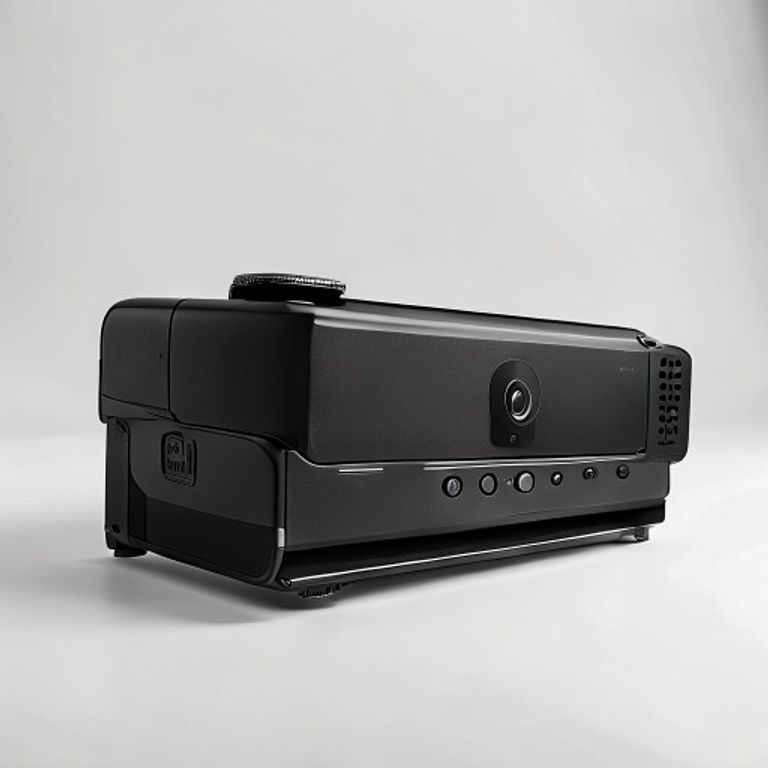 Stealth Black 4K Mini Projector with Smart Focus