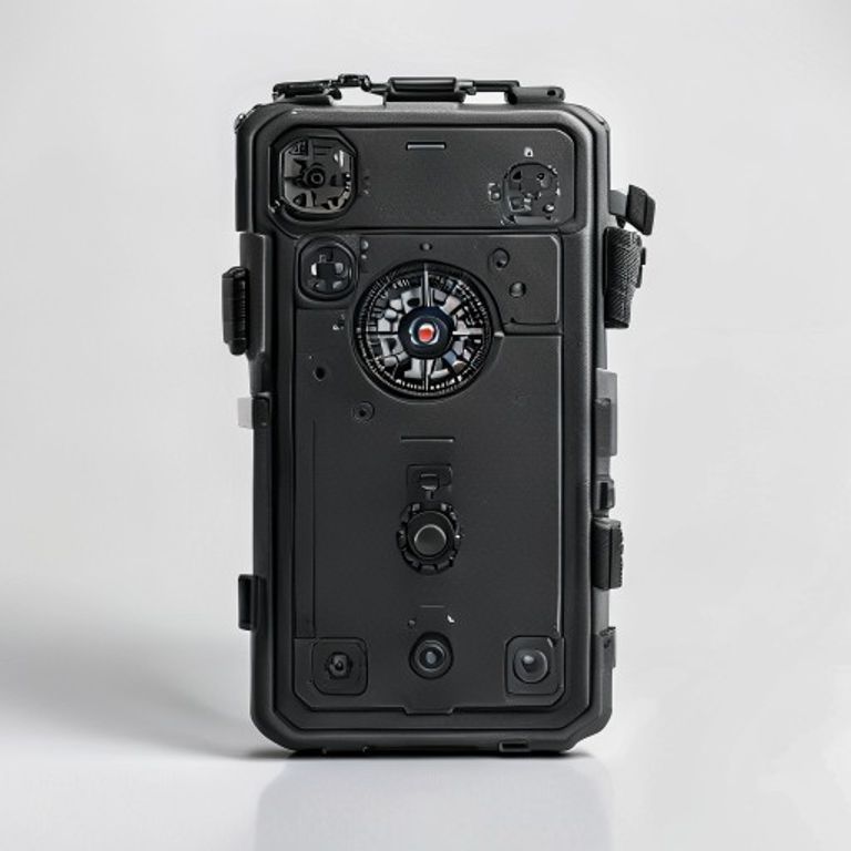 50000mAh Solar Power Bank - Rugged Tactical Black with Compass & LED