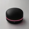 Minimalist Matte Black ChatGPT Voice Control Hub with LED Status Ring