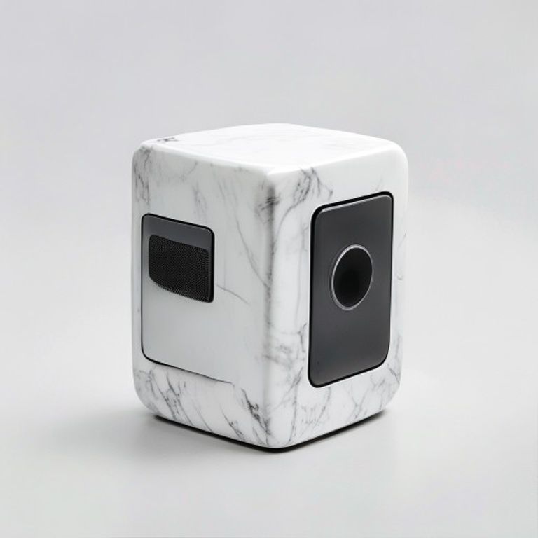 Smart Home Voice Hub Pro - Minimalist Marble Edition