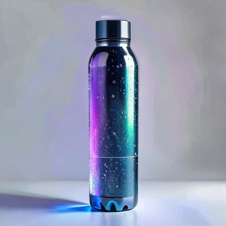 Aurora Glow Smart UV Self-Cleaning Water Bottle - Stainless Steel