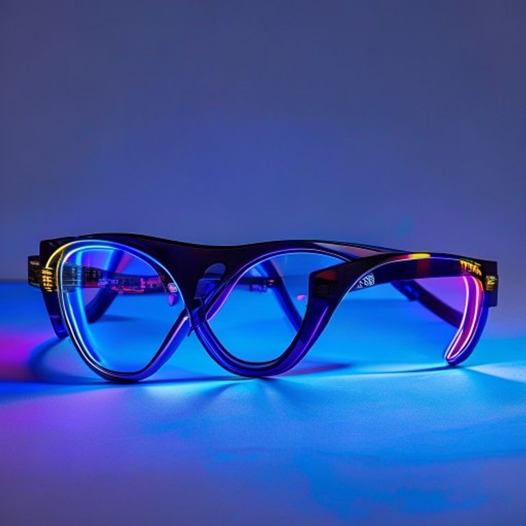 Neon Cyber Gaming Blue Light Filter Glasses - RGB LED Edition