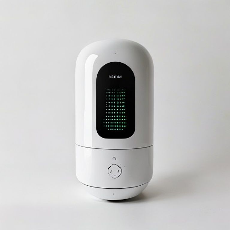Minimalist Nordic Smart Air Quality Detector with LED Display