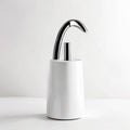 Minimalist White App-Controlled Smart Plant Waterer with Stainless Steel Spout