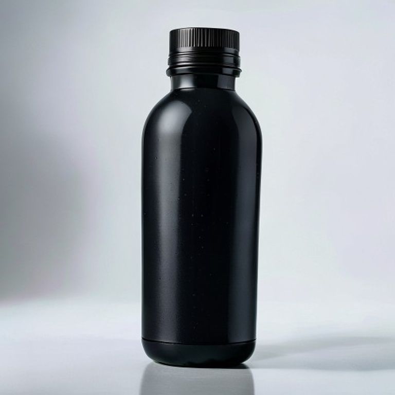 Obsidian Black Self-Cleaning Solar Water Bottle with UV Sterilization