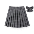 High-waisted Pleated Plaid Mini Skirt